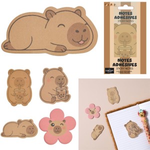 Carnet de Notes Adhesives Capybara
