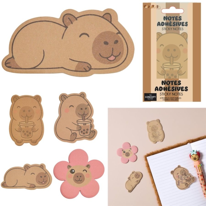 Carnet de Notes Adhesives Capybara