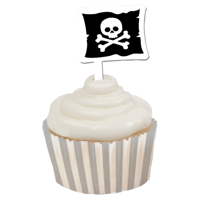Kit 12 Wrappers et Dco Cupcakes Pirate Rebel 