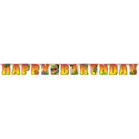 Contient : 1 x Guirlande Lettres Happy Birthday Dino Relief