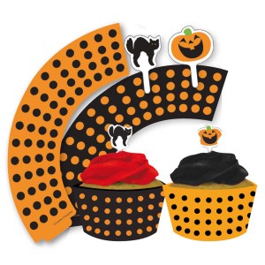 Kit 12 Wrappers et Dco Cupcakes Halloween