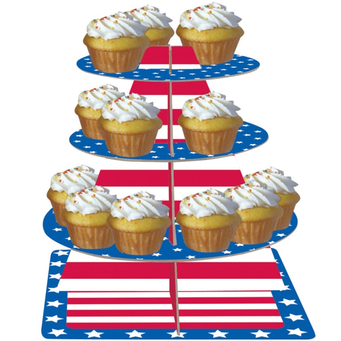 Prsentoir  Cupcakes American Party 