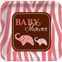 8 Assiettes Baby Safari Pink