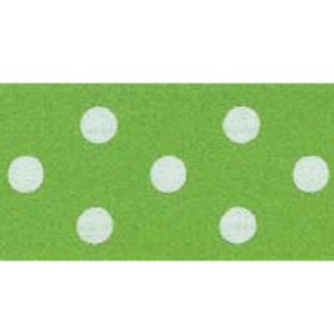 Ruban  pois Blanc/Vert