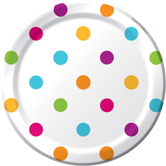8 Petites Assiettes Happy Dots 
