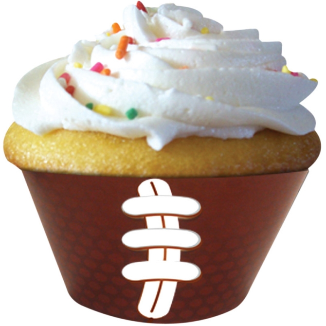 12 Wrappers  Cupcakes Football amricain 
