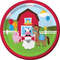 8 Petites assiettes Happy Ferme