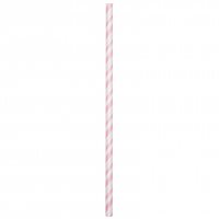 24 Pailles Papier Vintage Rose Pastel