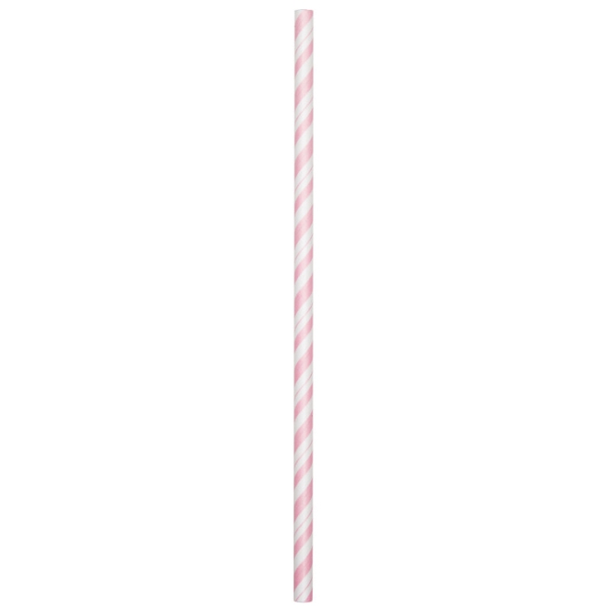 24 Pailles Papier Vintage Rose Pastel 