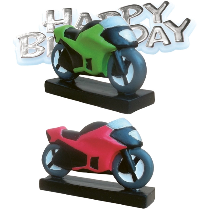 Figurine Moto Happy birthday 