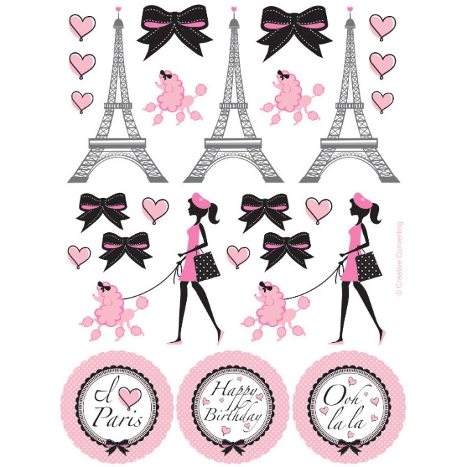 4 Planches de Stickers Paris Chic 