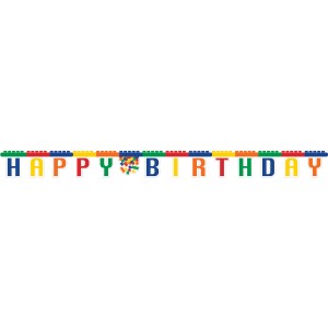 Guirlande lettres Happy Birthday Block Party