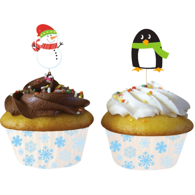 Kit 12 Caissettes et Dco Cupcakes Xmas Friends 