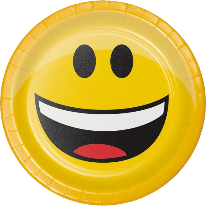 8 Petites Assiettes Emoji Smiley - 3 design 