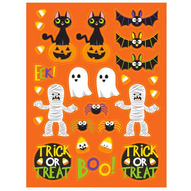 4 Planches de stickers Halloween 