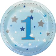 8 Petites assiettes Little Star Baby Boy