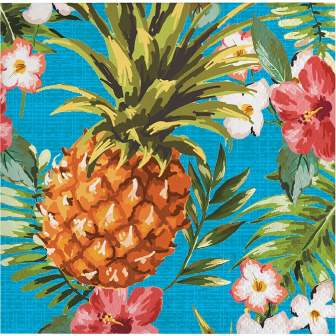 16 Petites Serviettes Aloha Ananas 