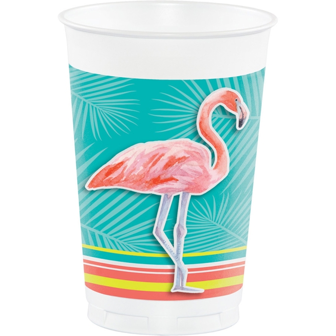 8 Grand Gobelets Flamant Rose Oasis (47 cl) 