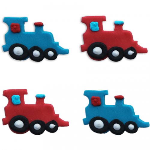 4 Décors Locomotive (4 cm) - Sucre 