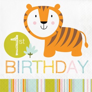 16 Serviettes Happy Jungle 1 an