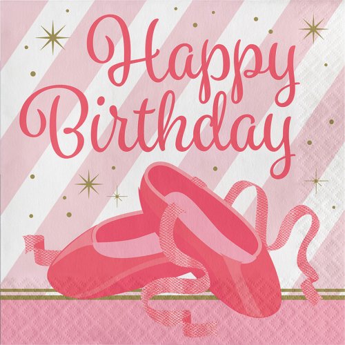 16 Serviettes Happy Birthday Danseuse Etoile Pour L Anniversaire De Votre Enfant Annikids