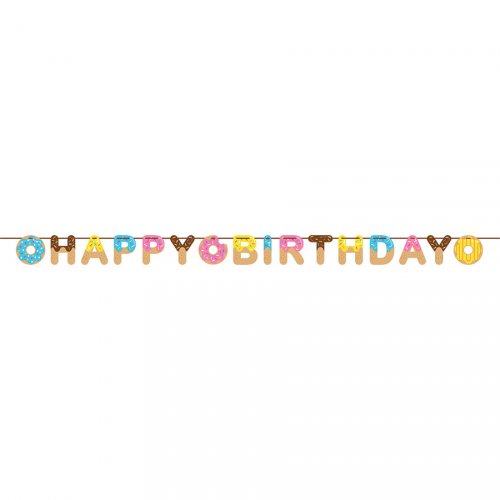 Guirlande Happy Birthday Donuts Party 