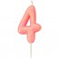 Bougie Rose Glitter Chiffre 4 (7 cm)