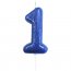 Bougie Bleu Glitter Chiffre 1 (7 cm)