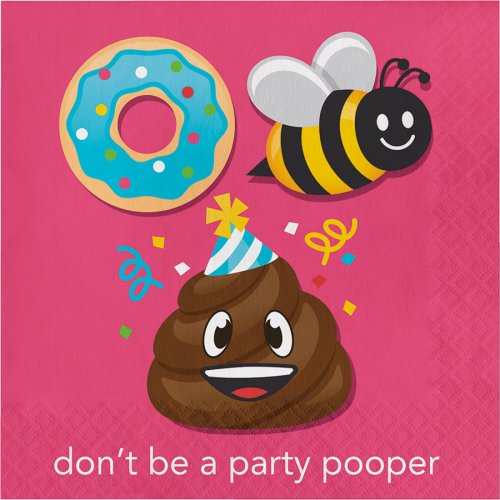 16 Serviettes rbus "Don t be a Party pooper" 