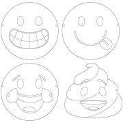 12 Masques à Colorier Emoji Crazy