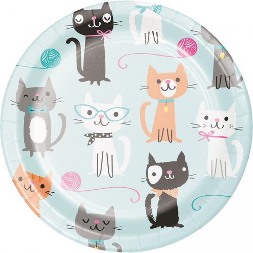 8 Petites Assiettes Chat Chic 