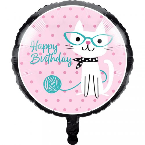 Ballon Gonflé à l Hélium Chat Chic 