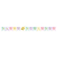 Guirlande Happy Birthday Licorne Rainbow Pastel (1,67 m)