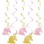 5 Guirlandes Spirales Licorne Rainbow Pastel