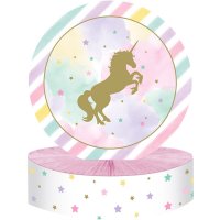 Centre de table Licorne Rainbow Pastel