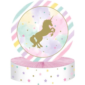 Centre de table Licorne Rainbow Pastel