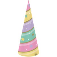 Contient : 1 x 8 Cornes Licorne Rainbow Pastel