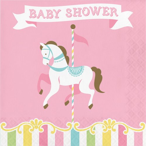 16 Serviettes Baby Shower Manège 