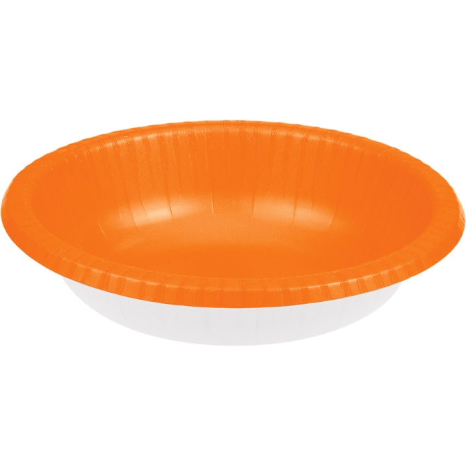 20 Assiettes Bols Orange (22 cm) 