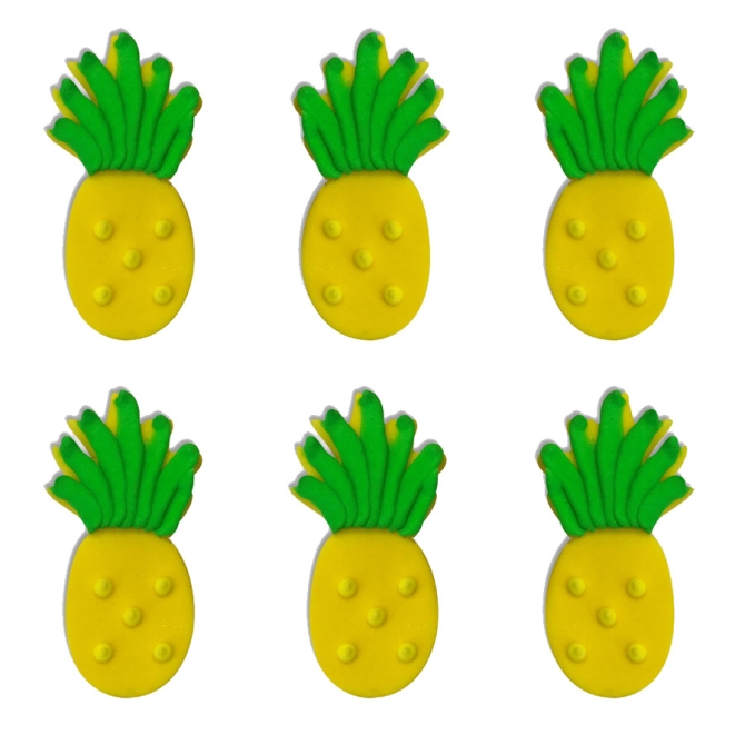6 Ananas 2D (4 cm) - Sucre 