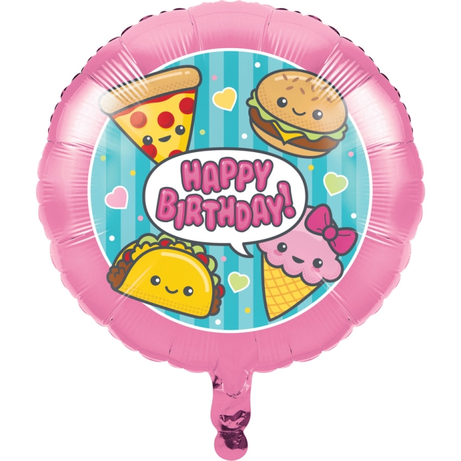 Ballon Gonfl  l Hlium Kawa Food Happy Birthday 