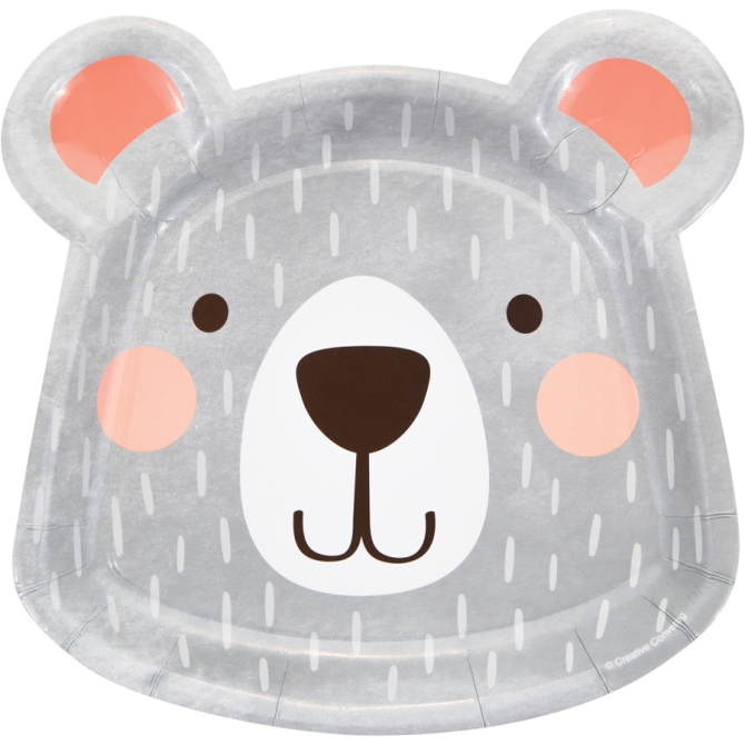8 Assiettes Tte Baby Ours 