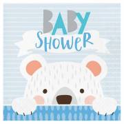 16 Serviettes Baby Shower Baby Ours