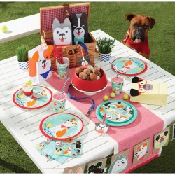 8 Assiettes Dog Party. n°1
