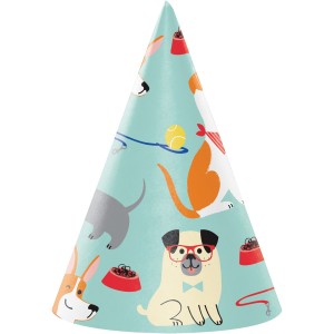 8 Chapeaux d'Anniversaire Dog Party