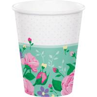 8 Gobelets Fe Florale
