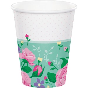 8 Gobelets Fe Florale