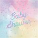 16 Serviettes Baby Shower Pastels iridescent. n°1