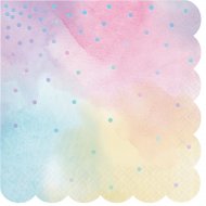 16 Serviettes Pastels iridescent