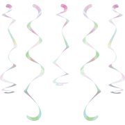 5 Guirlandes Spirales Pastels iridescents